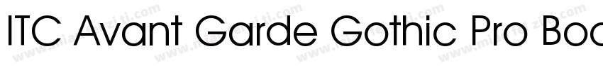 ITC Avant Garde Gothic Pro Book字体转换